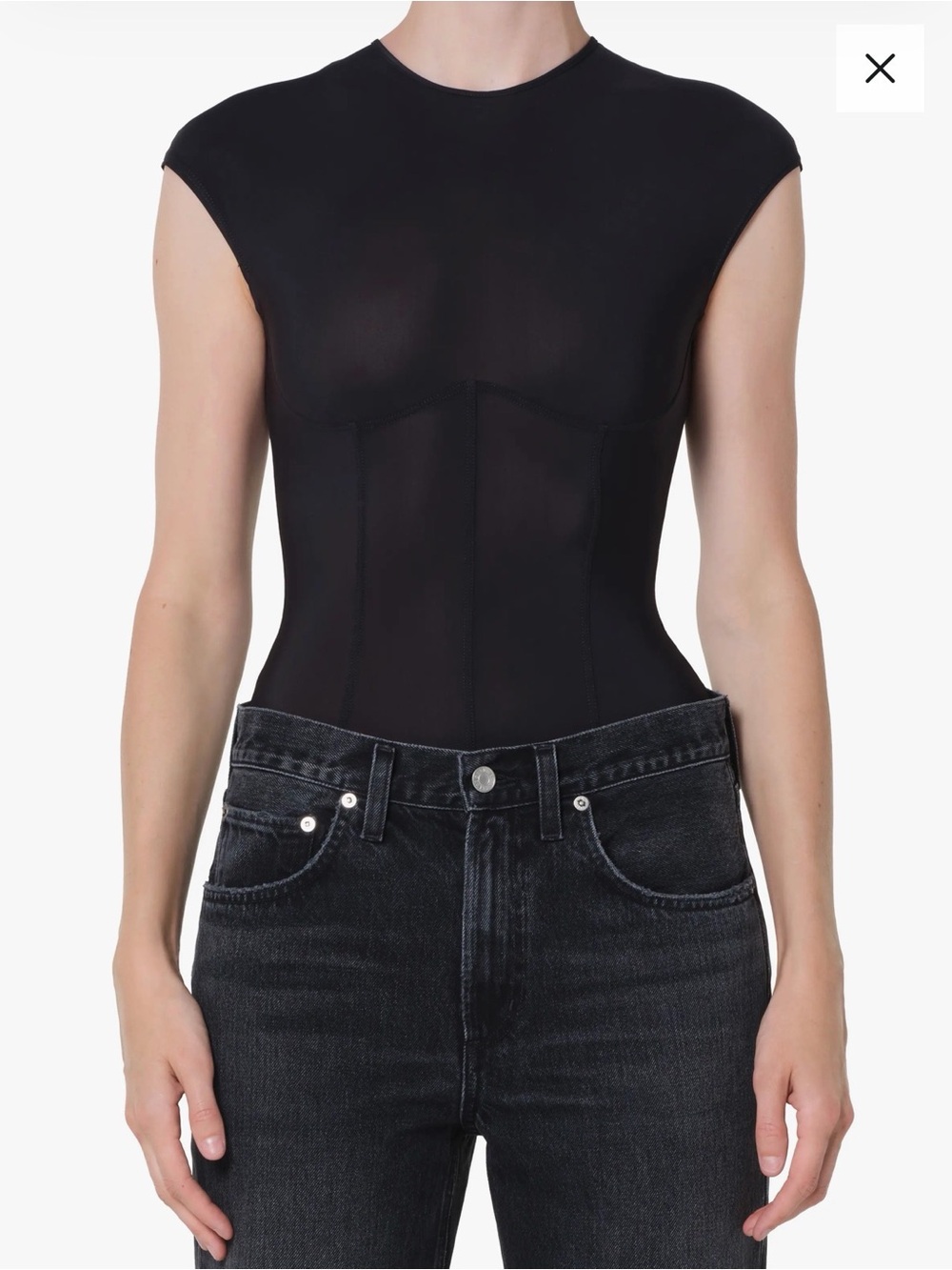 NWT AGOLDE Women's Black Bodysuit